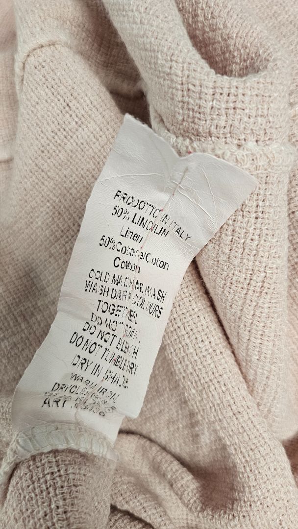 Imagine Italy Pink Linen Blend Top (16)