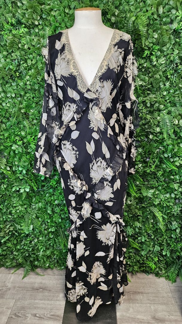 Warehouse Print Kara Rose Dress BNWT (8-10)
