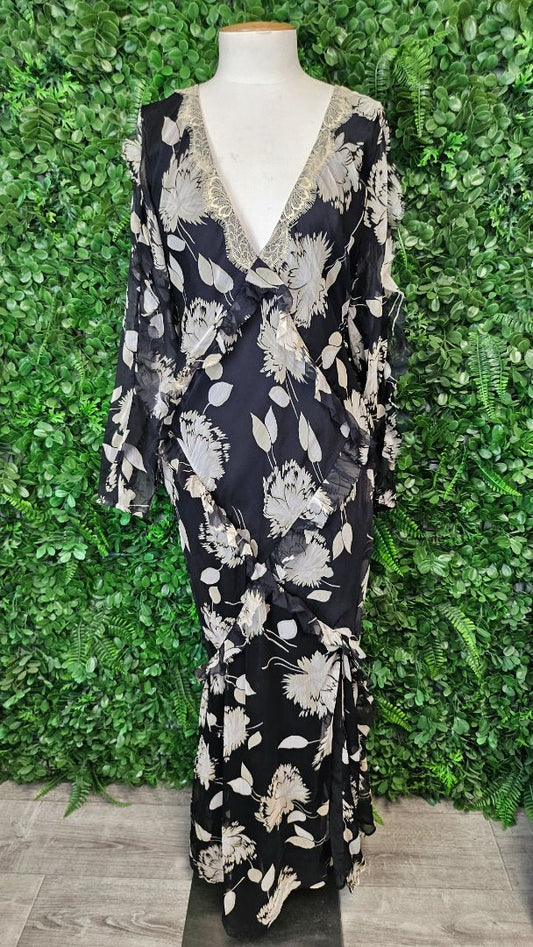 Warehouse Print Kara Rose Dress BNWT (8-10)