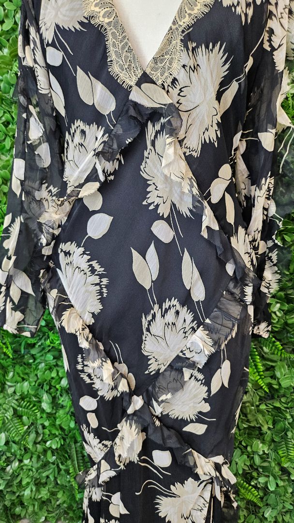 Warehouse Print Kara Rose Dress BNWT (8-10)
