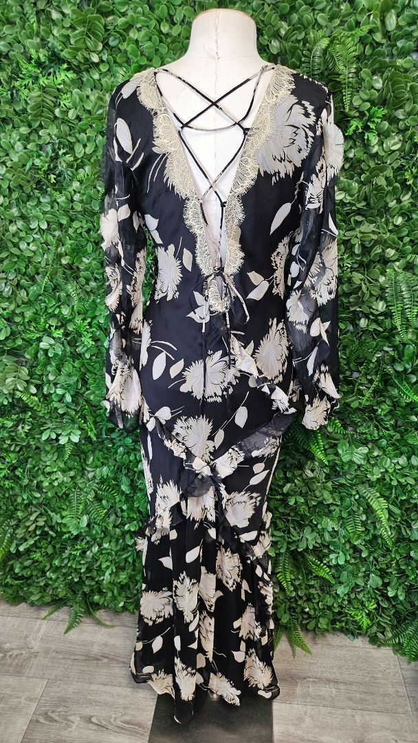 Warehouse Print Kara Rose Dress BNWT (8-10)