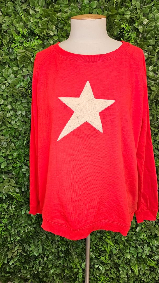 Stella+Gemma Red Crew Neck Top (10)