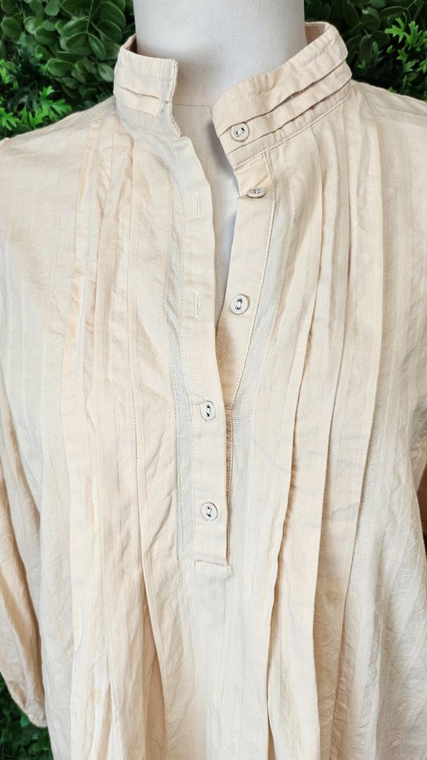Loughlin Beige Pintuck Top (10-12)