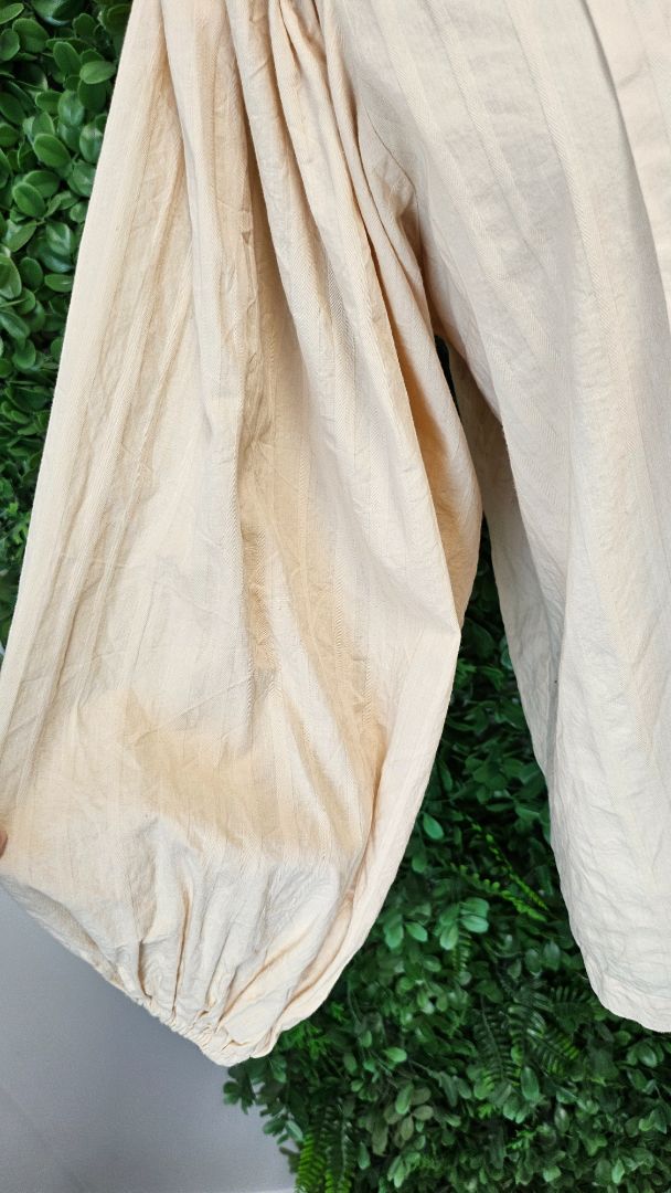 Loughlin Beige Pintuck Top (10-12)
