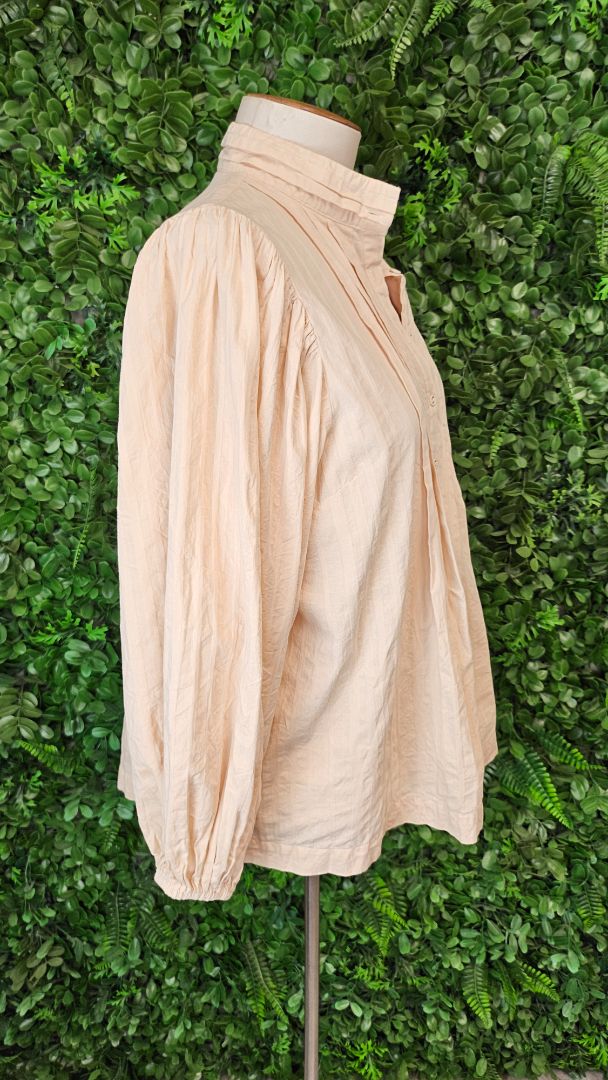 Loughlin Beige Pintuck Top (10-12)