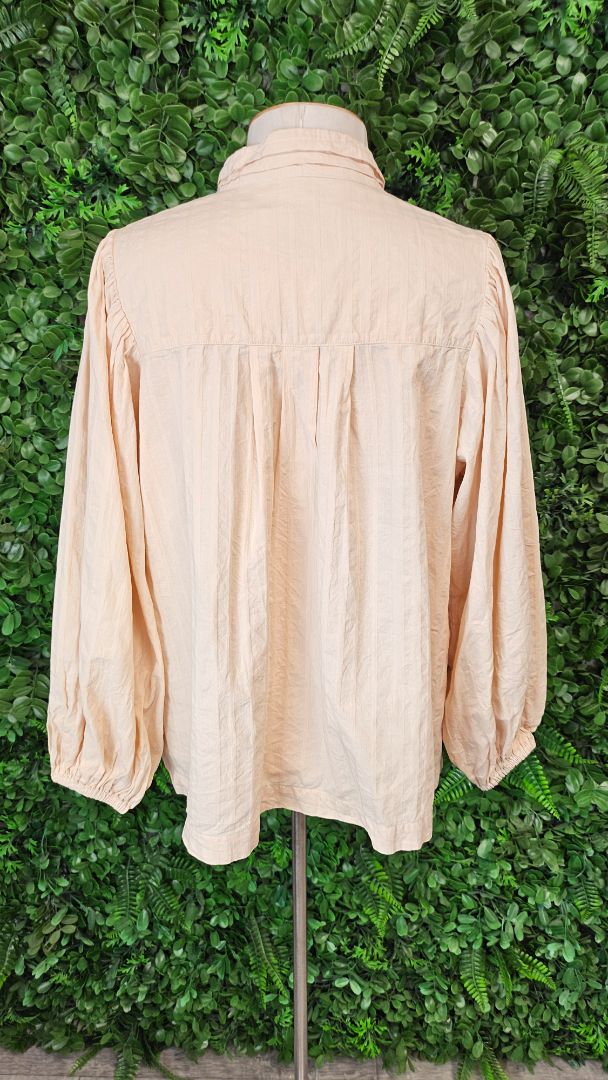 Loughlin Beige Pintuck Top (10-12)