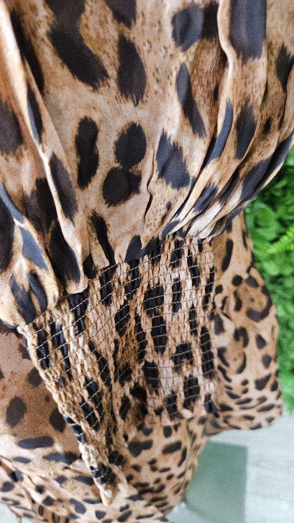 Witchery Animal Shirred Midi Dress (14)