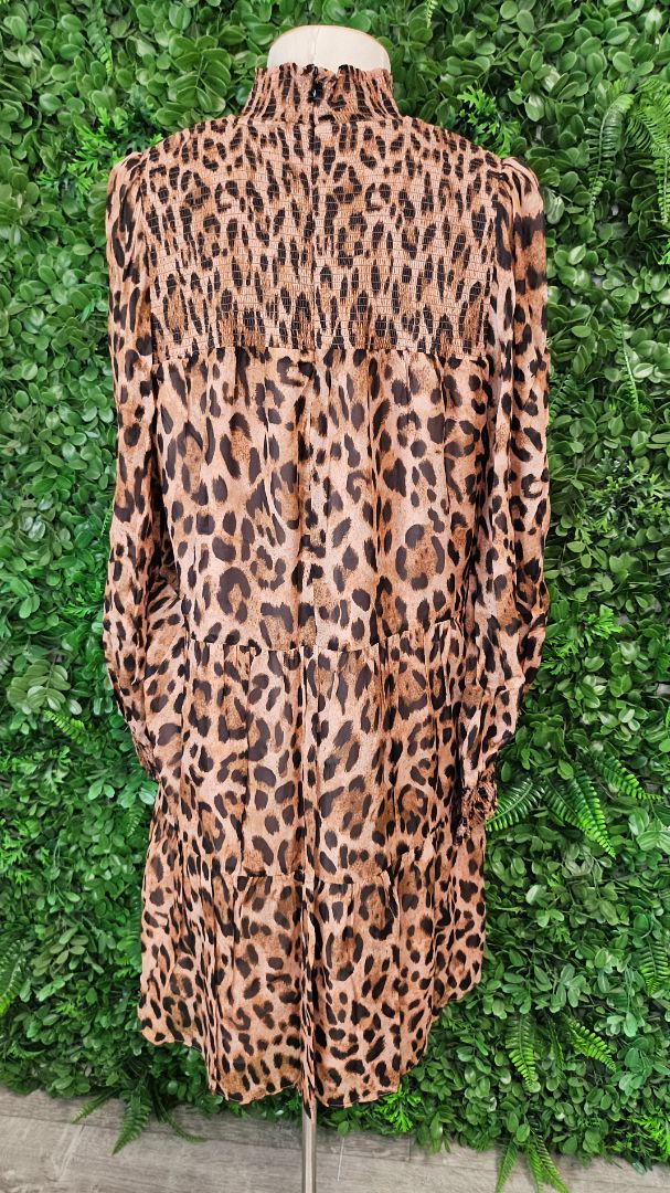 Witchery Animal Shirred Midi Dress (14)