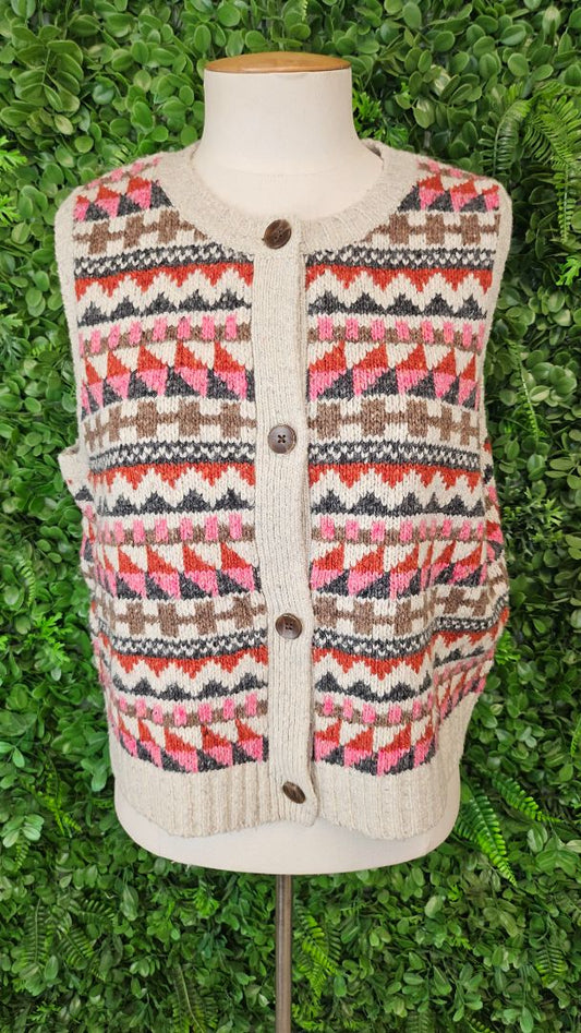 Seasalt Cornwall Print Dawson Pick  Wool Vest (14)
