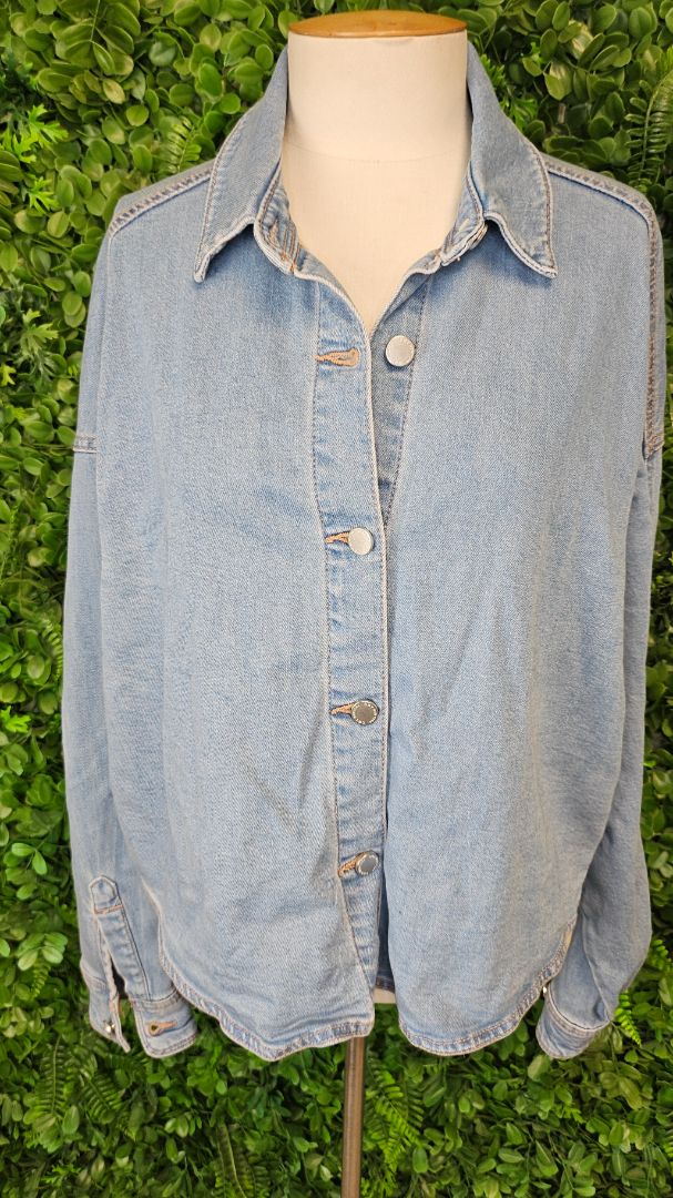 Oat Blue Oversized Denim Jacket (14-16)