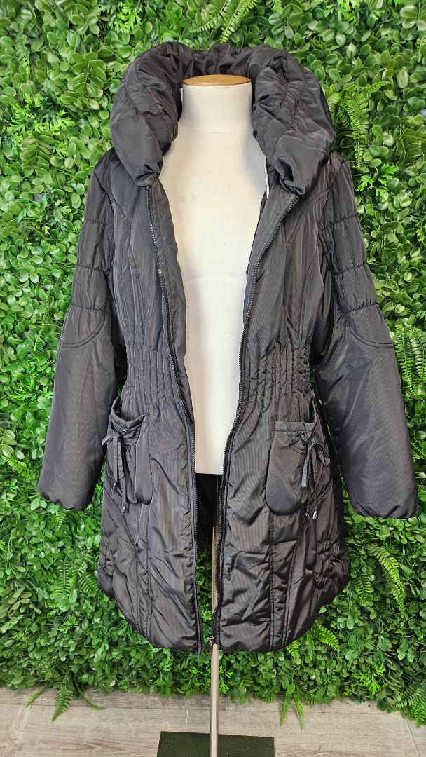 David Barry Black Ruched Coat (12)