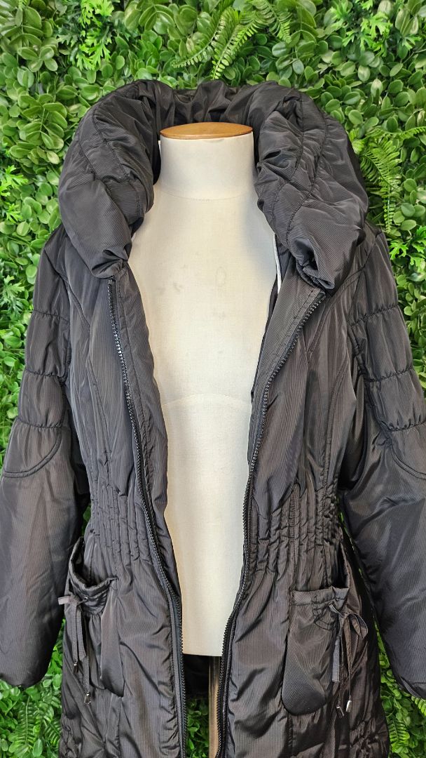 David Barry Black Ruched Coat (12)