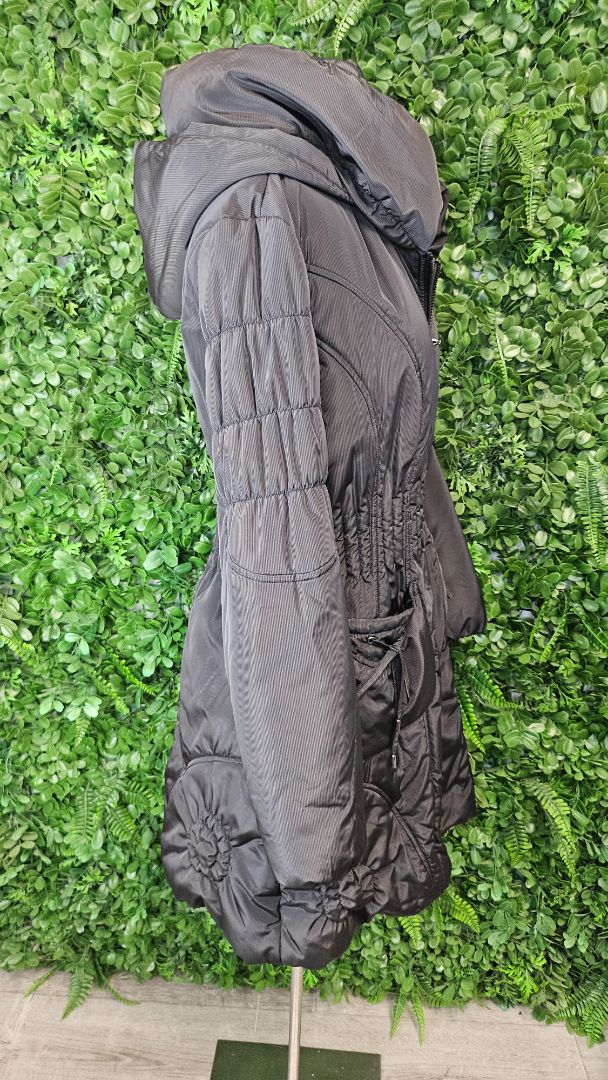 David Barry Black Ruched Coat (12)