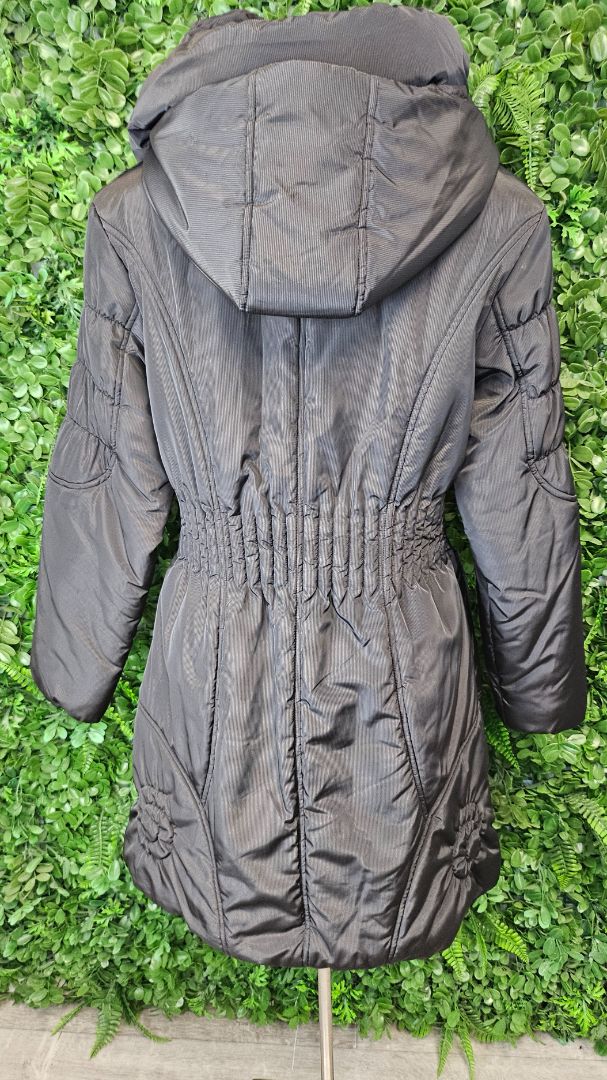 David Barry Black Ruched Coat (12)