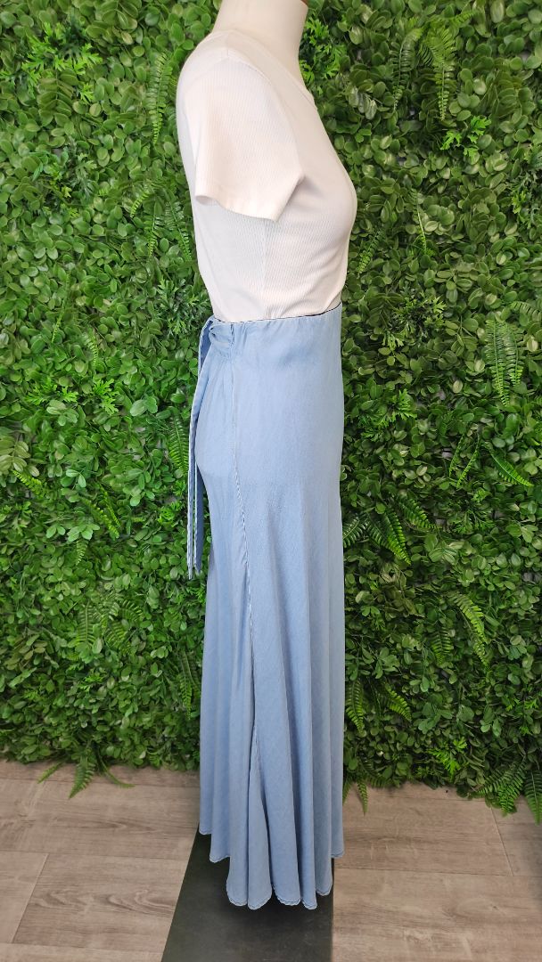 Drama The Label Chambray Bias Cut Skirt (8)