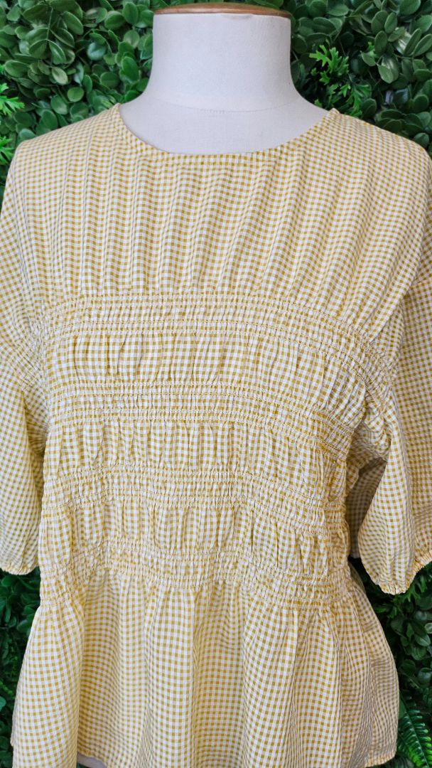 Billie The Label Yellow Shirred Top (16)