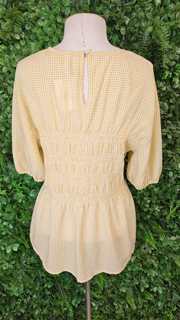 Billie The Label Yellow Shirred Top (16)