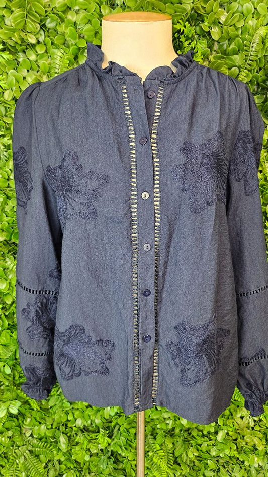 InApril1986 Navy Embroidered Shirt (12)