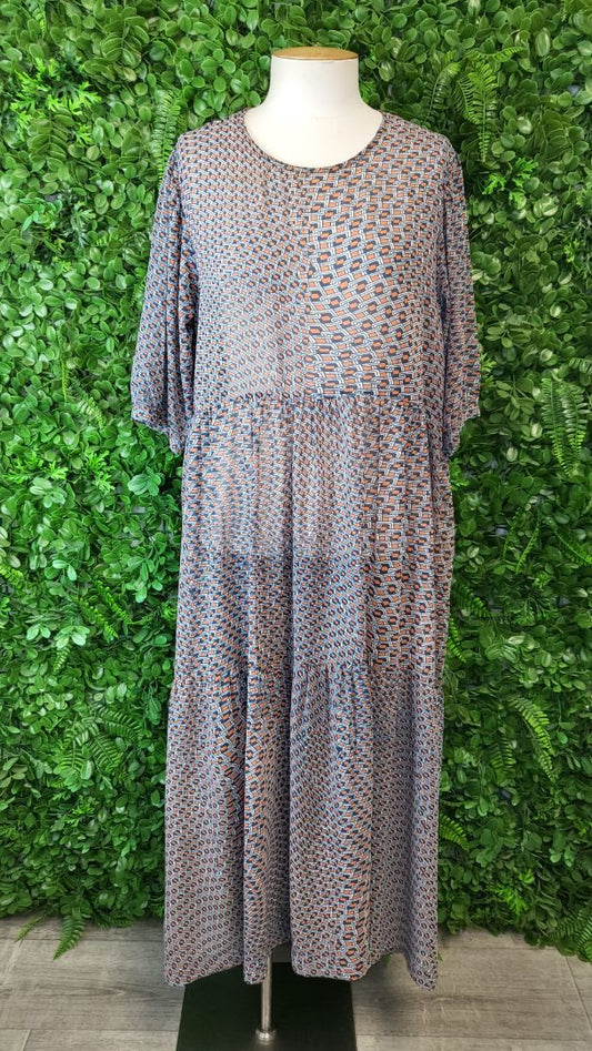 X Lab Print Tiered Dress (14)