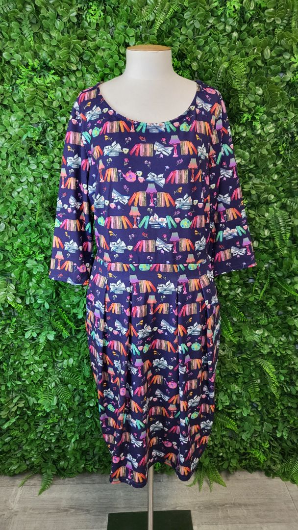 Popsy Print Book Dress BNWT (18)
