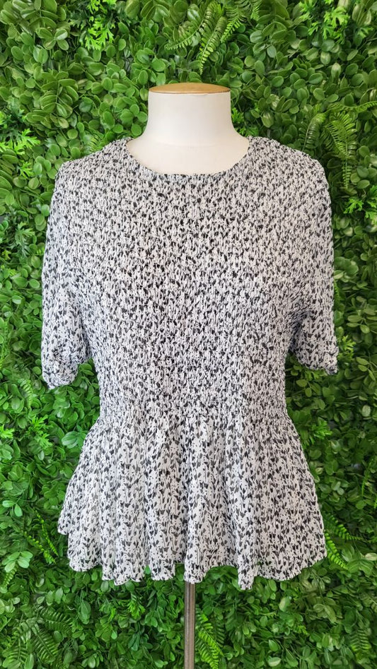 Billie The Label Pattern Shirred Top (16)