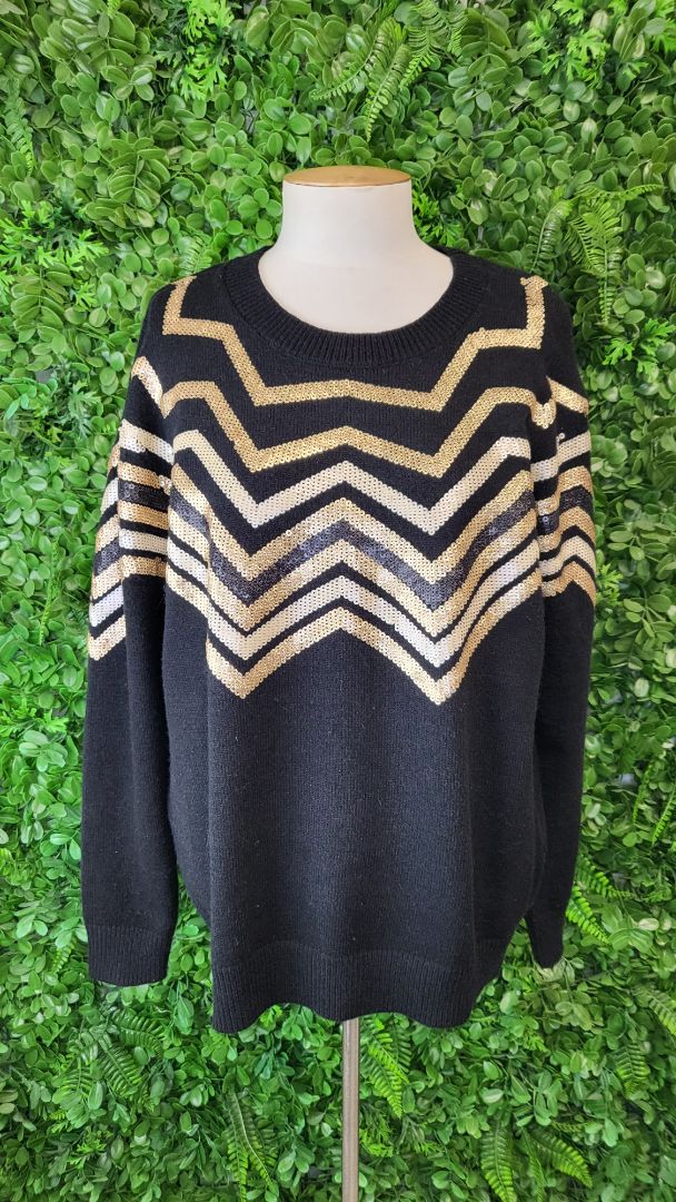 Eb & Ive Black Sequin Knit (14)