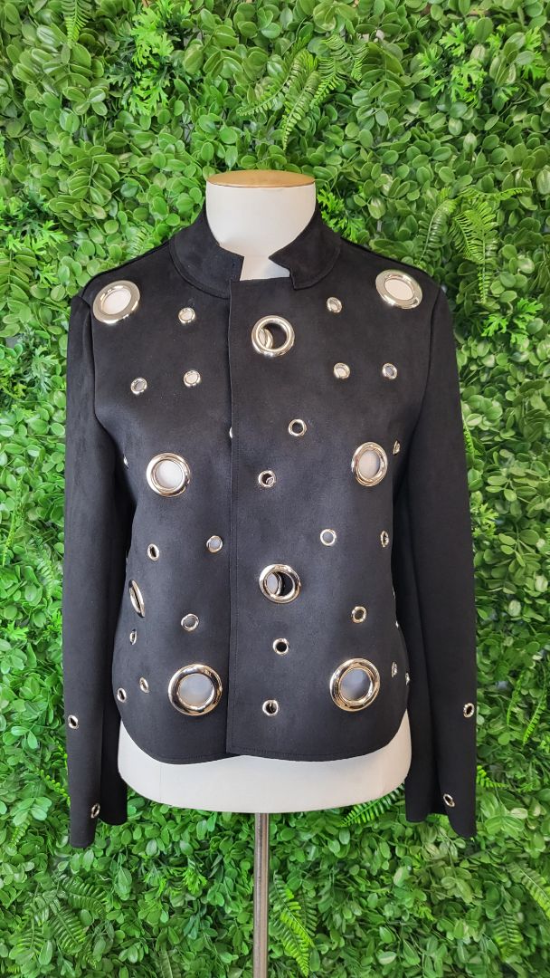 Joseph Ribkoff Black Eyelet Jacket (12)