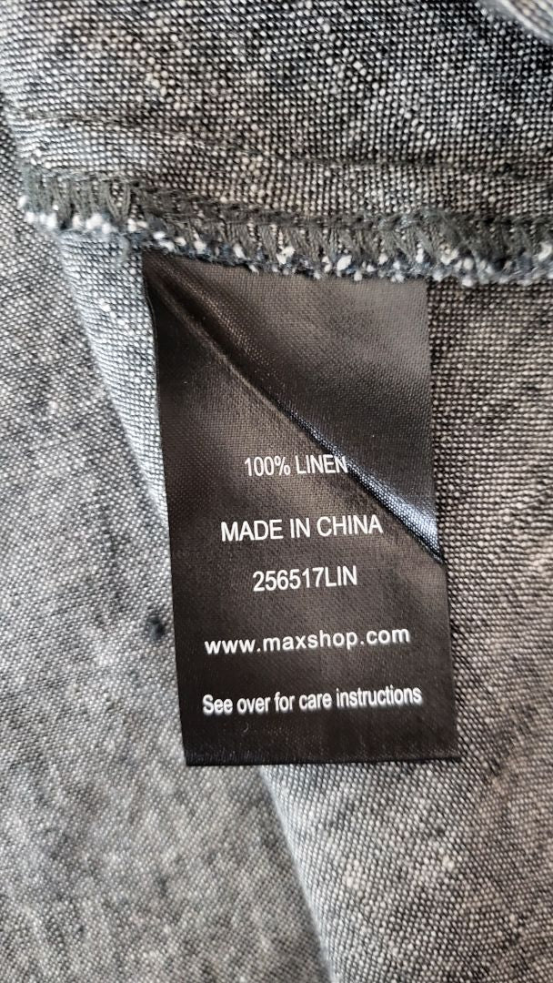 Max Silver Grey Linen Bias Skirt (10)