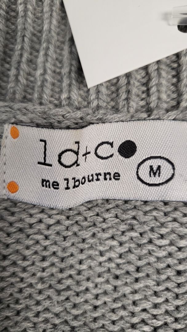 id+co Grey/White Cotton Contrast Jumper (12)