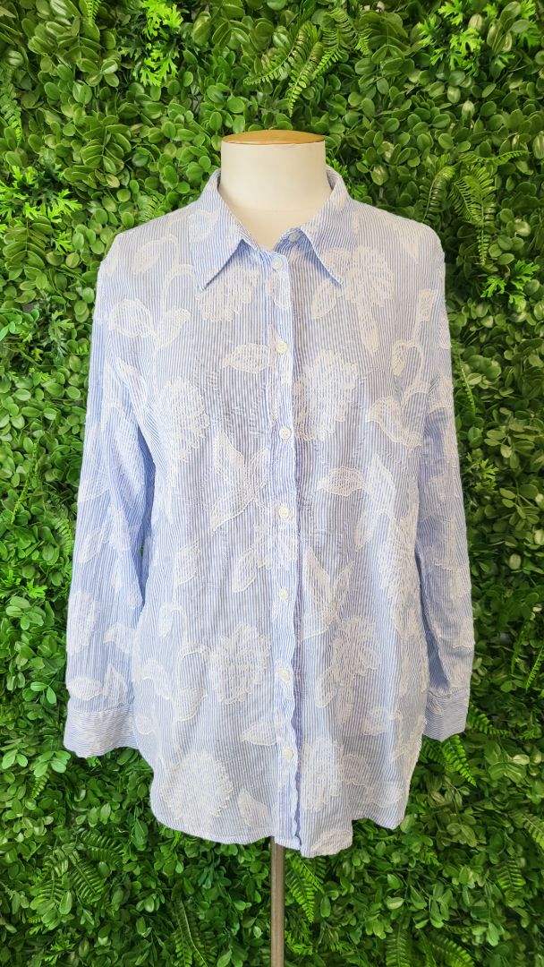 Betty Basics Blue Stripe Shirt (12)