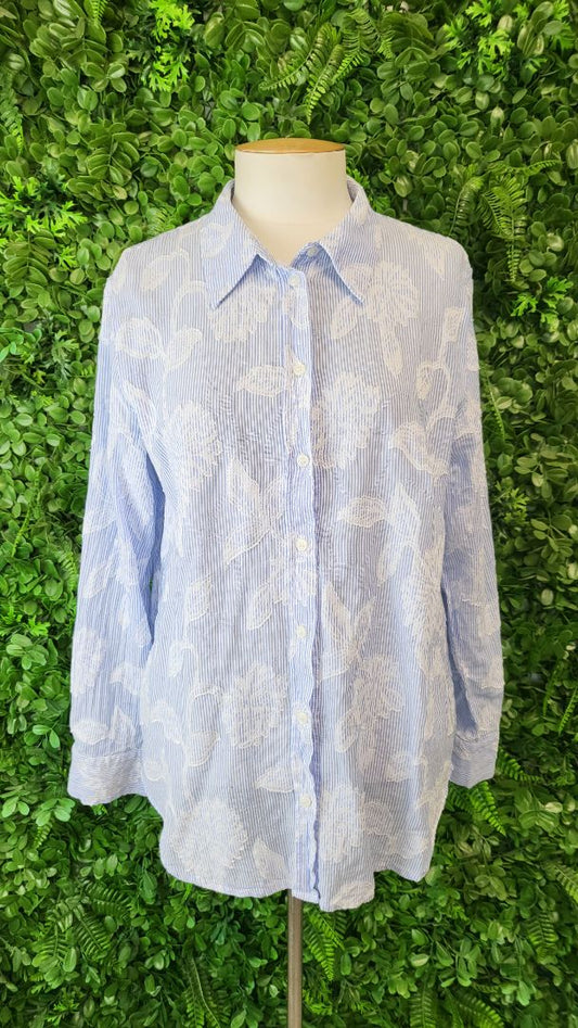Betty Basics Blue Stripe Shirt (12)