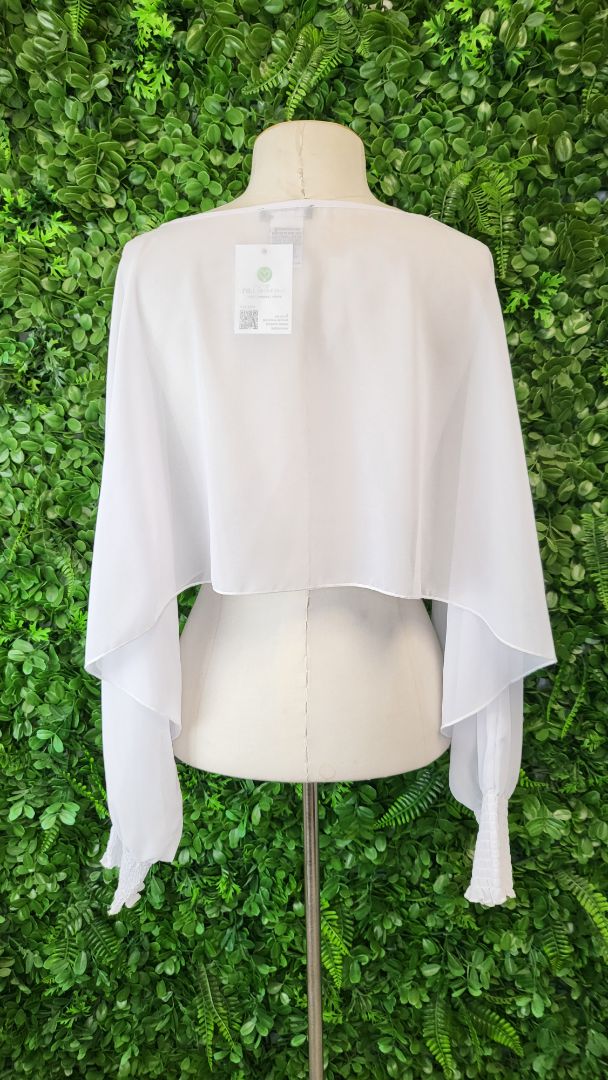 Coco&Belle White Sheer Shrug OSFM