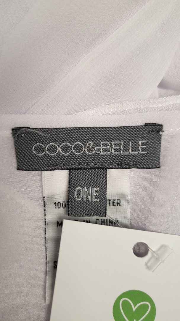 Coco&Belle White Sheer Shrug OSFM