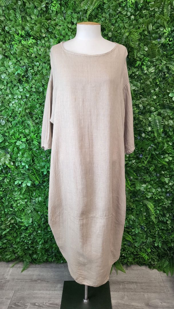 Donna Donna Natural Linen Dress (16)