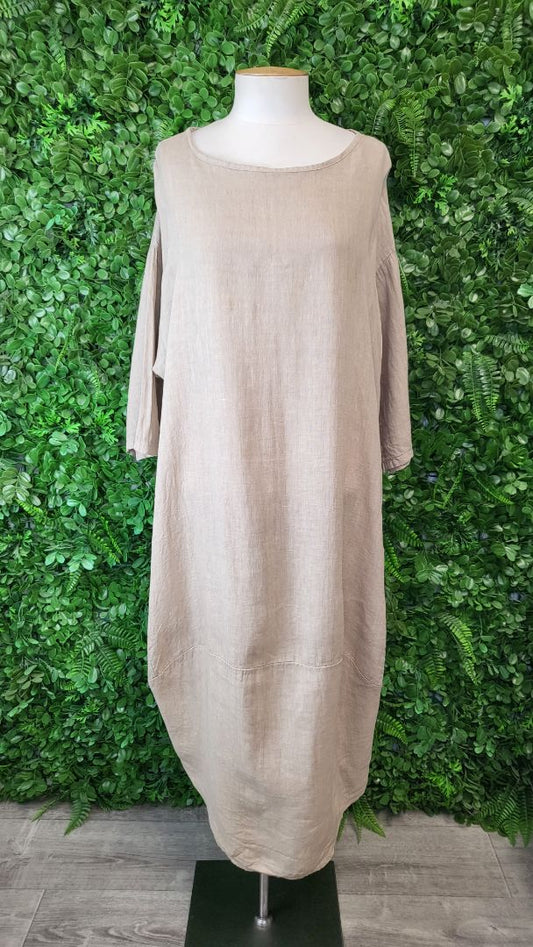 Donna Donna Natural Linen Dress (16)