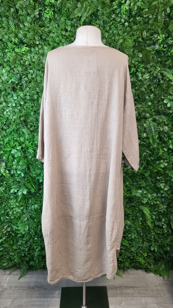 Donna Donna Natural Linen Dress (16)