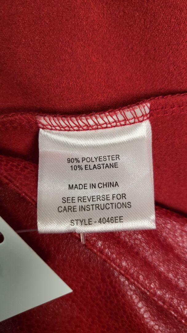 Unknown Cherry Red Pleather Biker Jacket (12)
