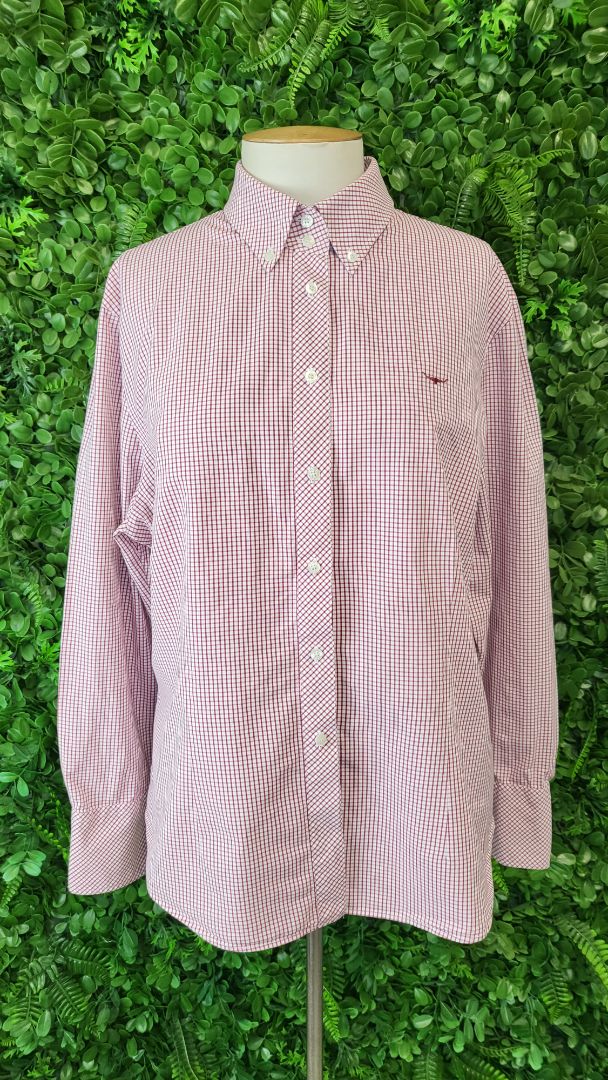 RM Williams Red Check Fitted Shirt (14-16)