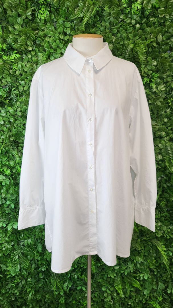 Caroline Sills White Boyfriend Shirt (14)