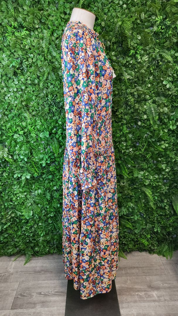 Isle of Mine Print Shirred Waist Dress (16)