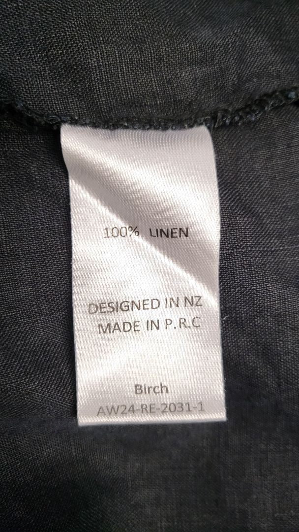 Reunion Label Washed Black Linen Top (12)
