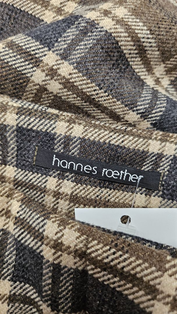 Hannes Roether Check Wide Leg Pant (M)