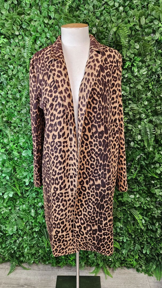 Zara Brown Leopard Print Duster (12)
