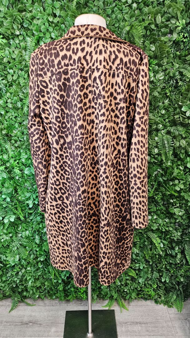 Zara Brown Leopard Print Duster (12)