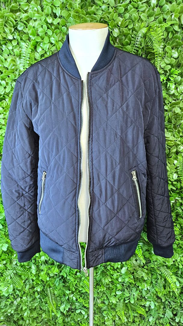 Night Swimming Navy/Khaki Quilted Rev Jacket (10-12)