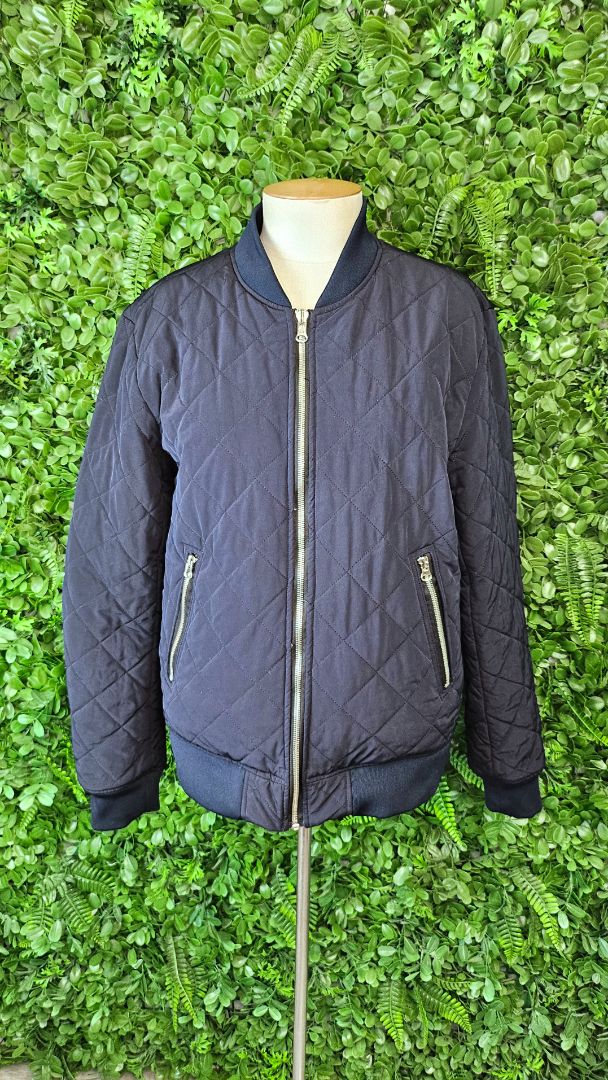 Night Swimming Navy/Khaki Quilted Rev Jacket (10-12)