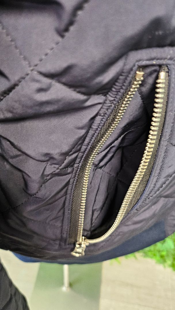 Night Swimming Navy/Khaki Quilted Rev Jacket (10-12)