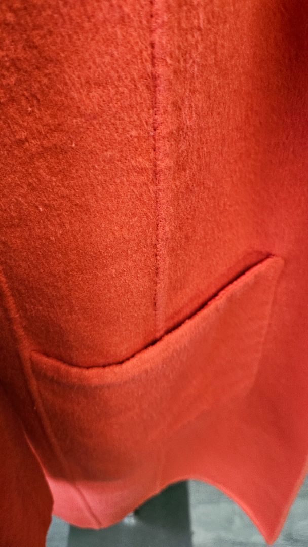 Max Orange Longline Wool Coat BNWT (10)
