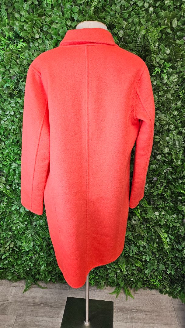 Max Orange Longline Wool Coat BNWT (10)