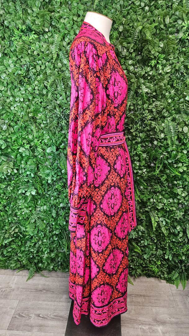 Unknown Pink/Orange Print Maxi Dress (16-18)